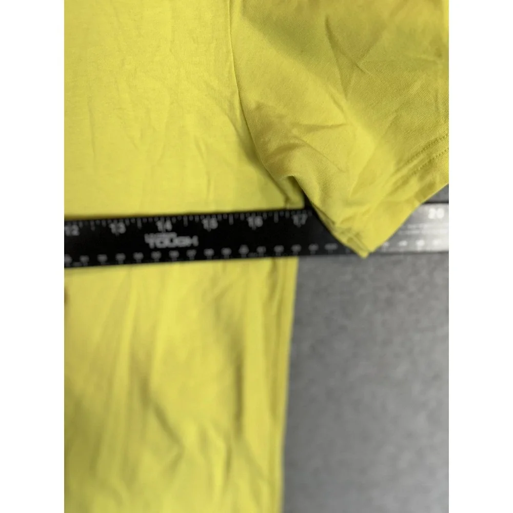 Calvin Klein Shirt Mens Extra Small Yellow Sleepwear Stretch Crewneck Tee Logo